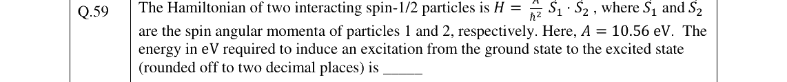 GATE 2026 PH question 59