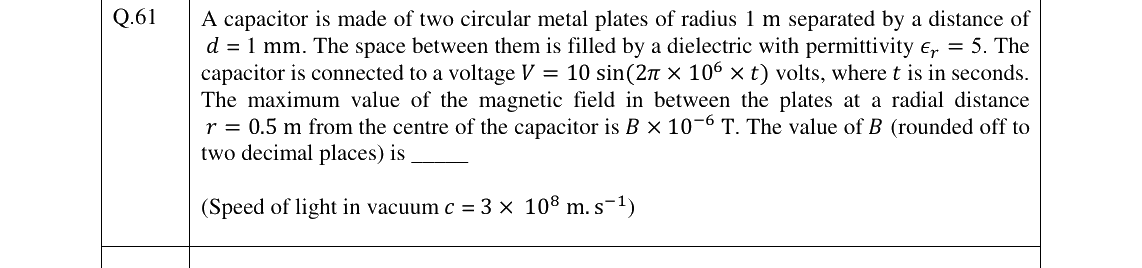 GATE 2026 PH question 61