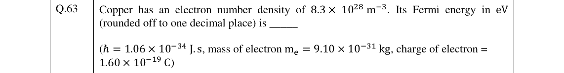GATE 2026 PH question 63