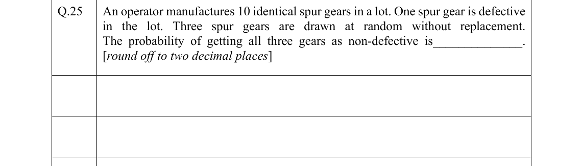 GATE 2022 PI question 25