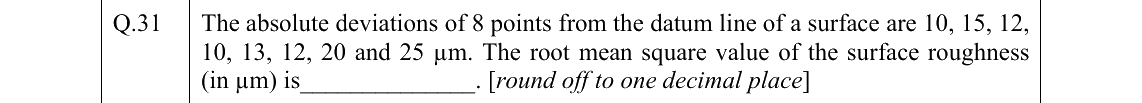 GATE 2022 PI question 31