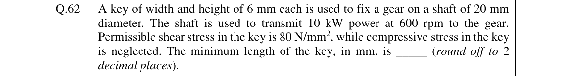 GATE 2023 PI question 62
