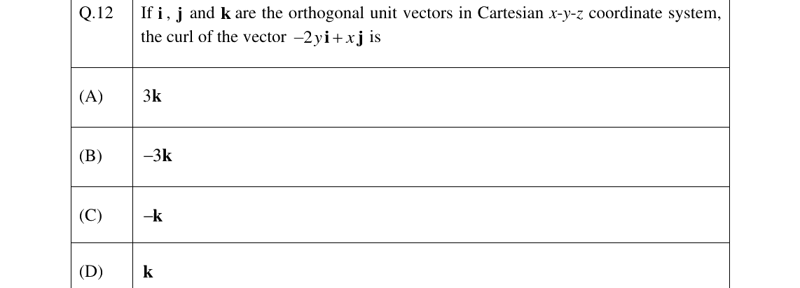 GATE 2025 PI question 12