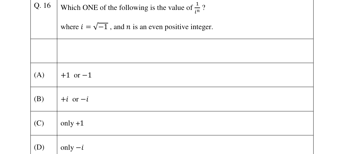 GATE 2026 PI question 16