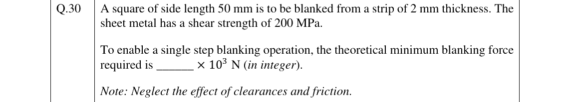 GATE 2026 PI question 30