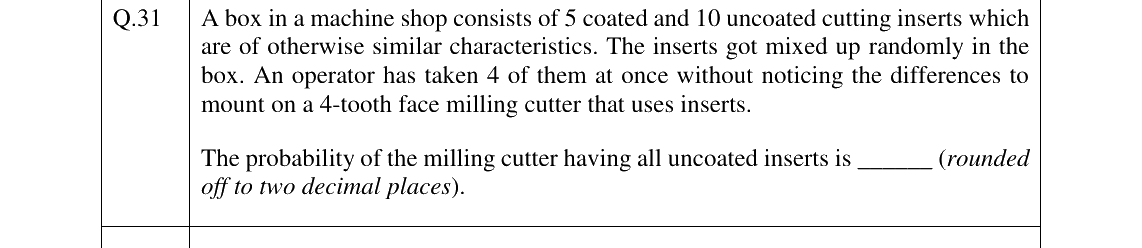 GATE 2026 PI question 31