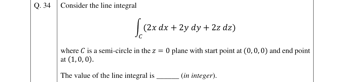 GATE 2026 PI question 34