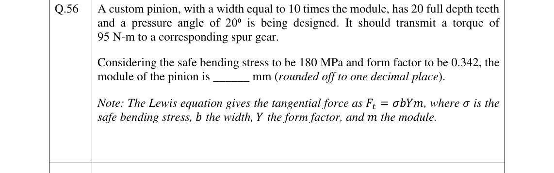 GATE 2026 PI question 56