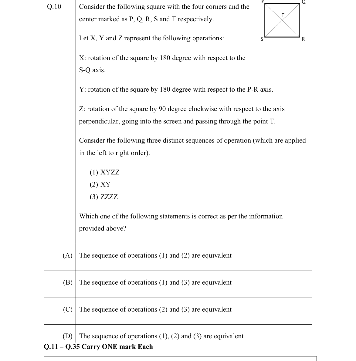GATE 2022 ST question 10