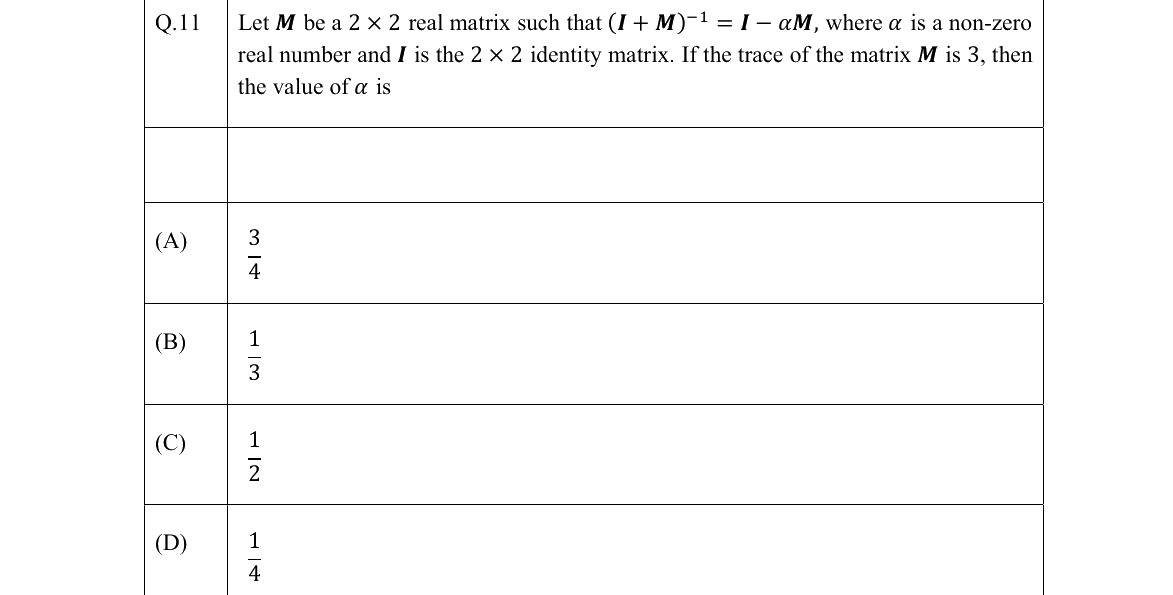 GATE 2022 ST question 11