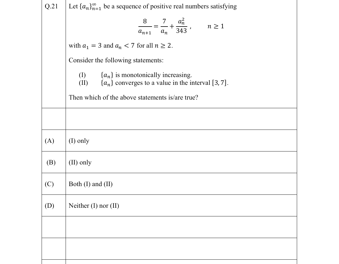 GATE 2022 ST question 21