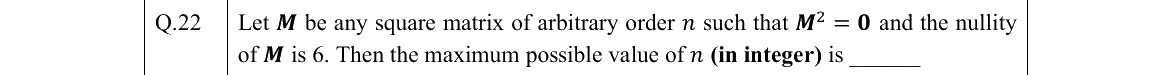 GATE 2022 ST question 22