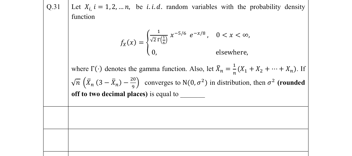 GATE 2022 ST question 31