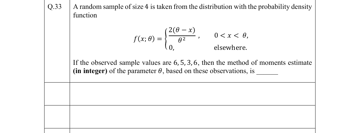 GATE 2022 ST question 33