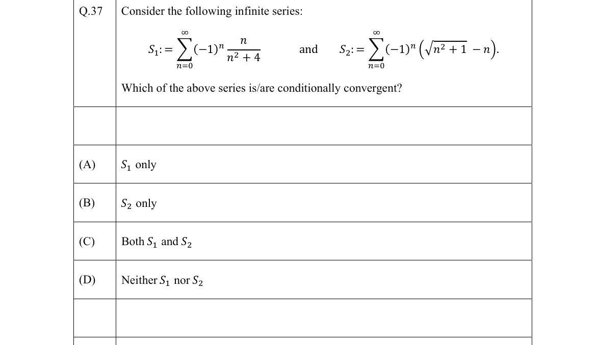 GATE 2022 ST question 37