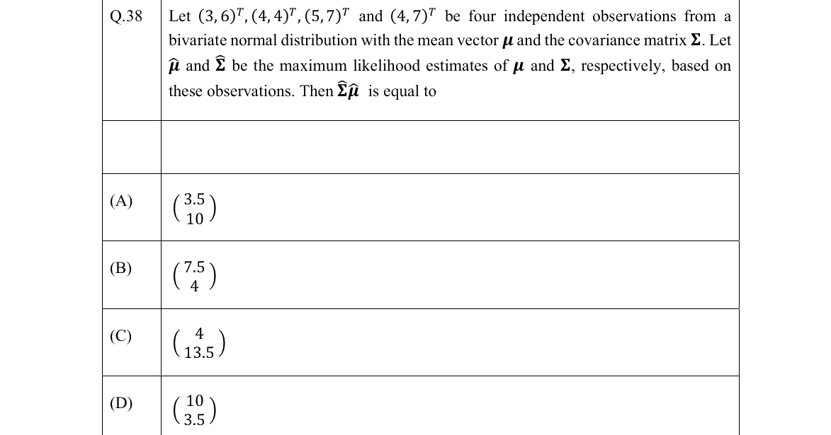 GATE 2022 ST question 38