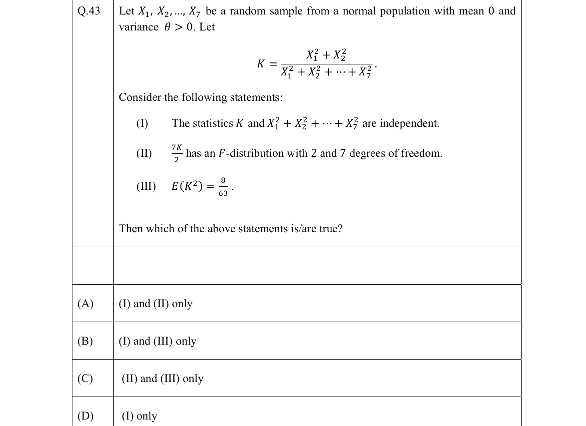 GATE 2022 ST question 43