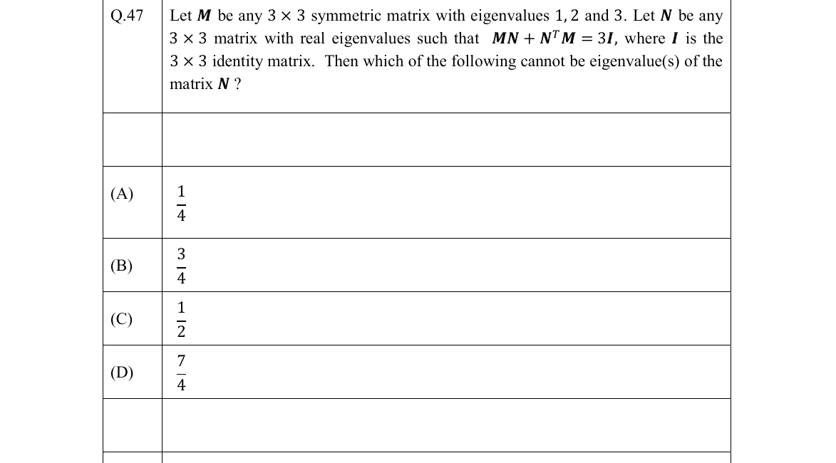 GATE 2022 ST question 47