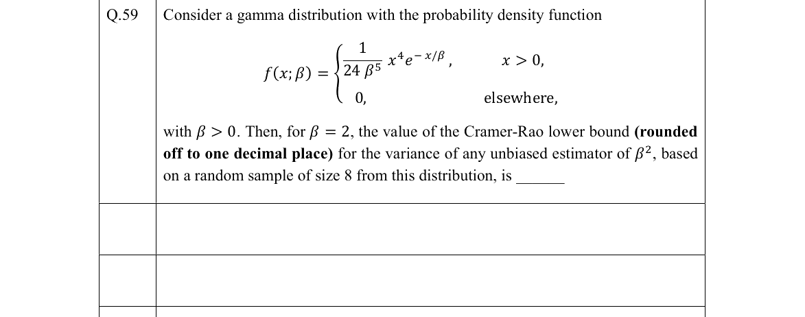 GATE 2022 ST question 59