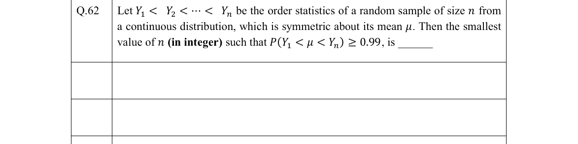 GATE 2022 ST question 62