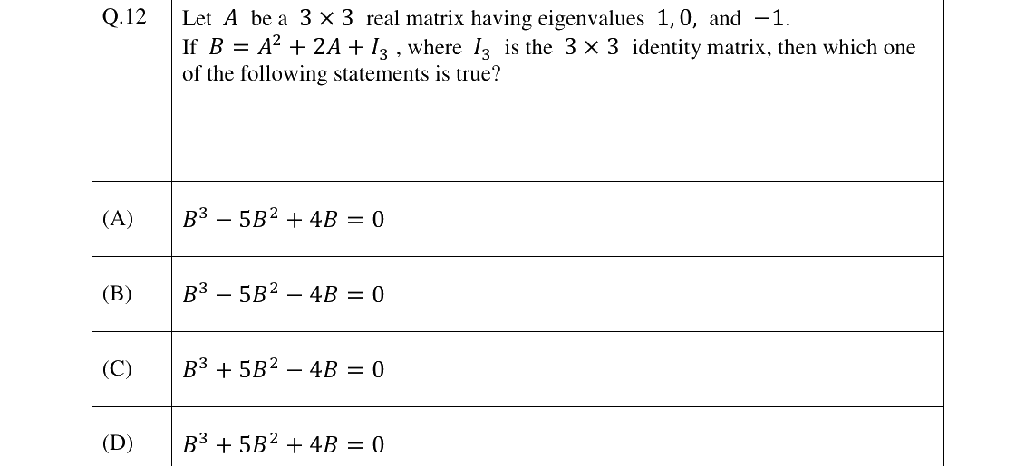 GATE 2023 ST question 12
