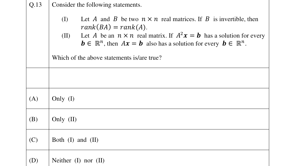 GATE 2023 ST question 13
