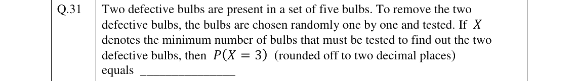 GATE 2023 ST question 31