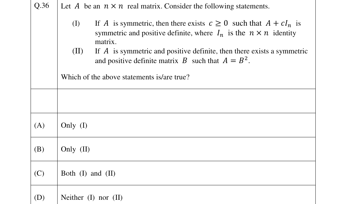 GATE 2023 ST question 36
