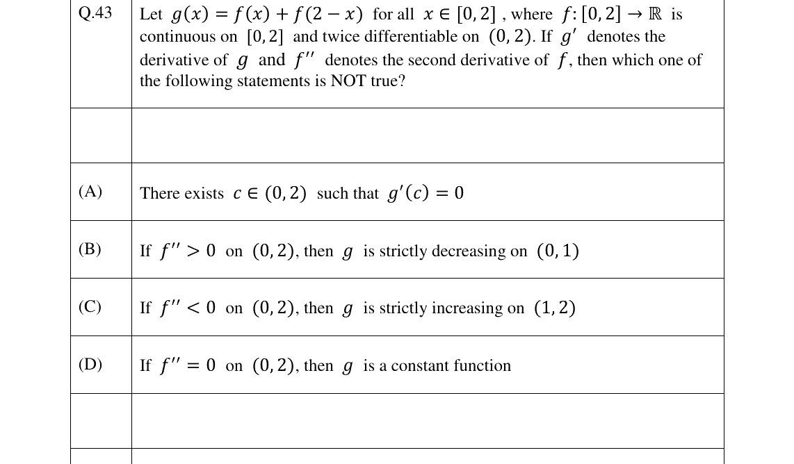 GATE 2023 ST question 43