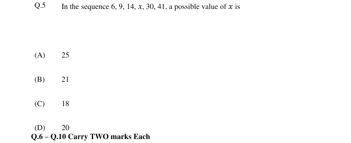 GATE 2024 ST question 5