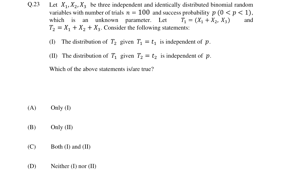 GATE 2024 ST question 23