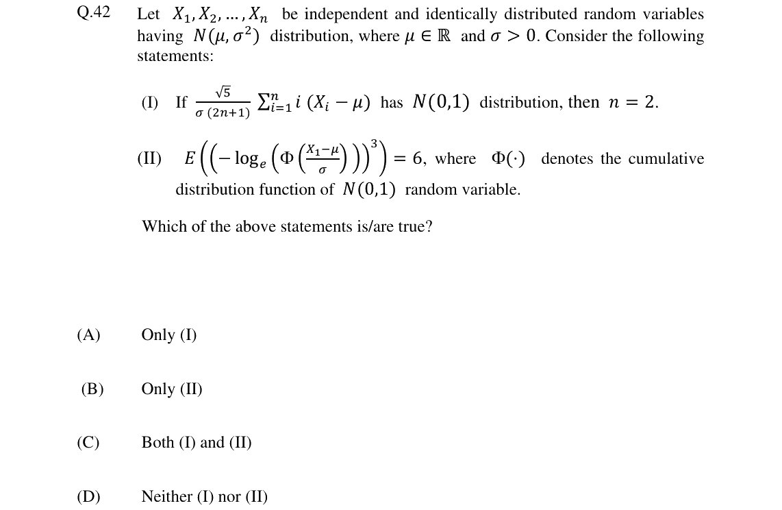 GATE 2024 ST question 42