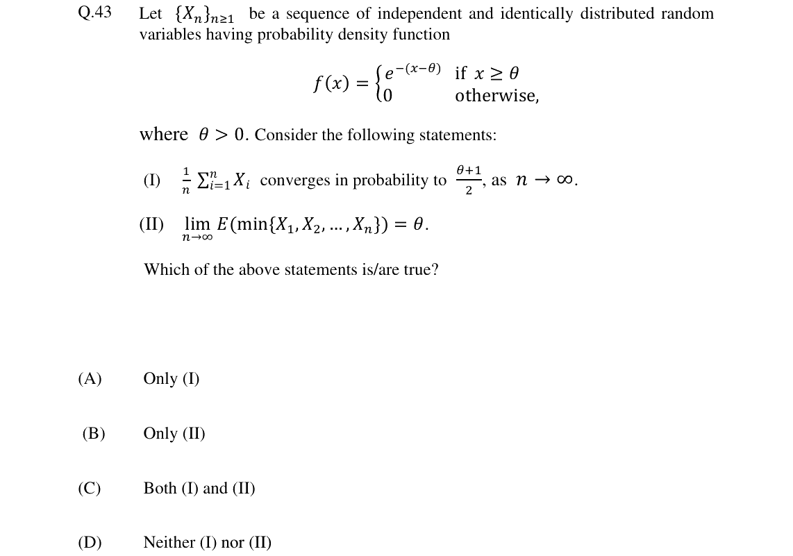 GATE 2024 ST question 43