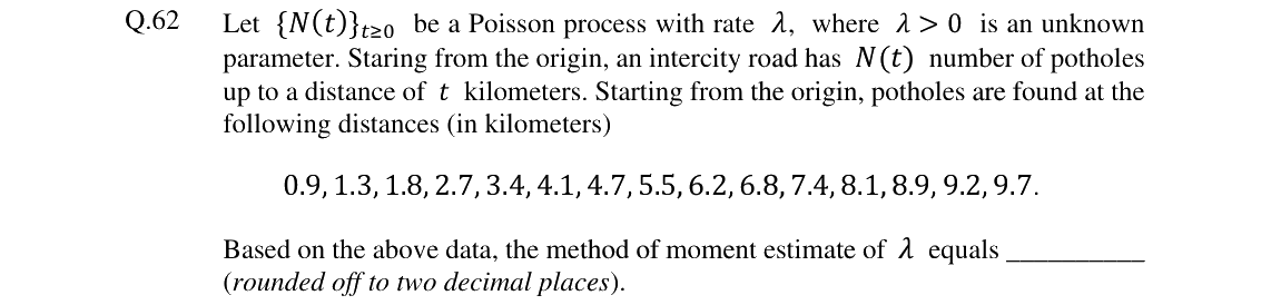 GATE 2024 ST question 62