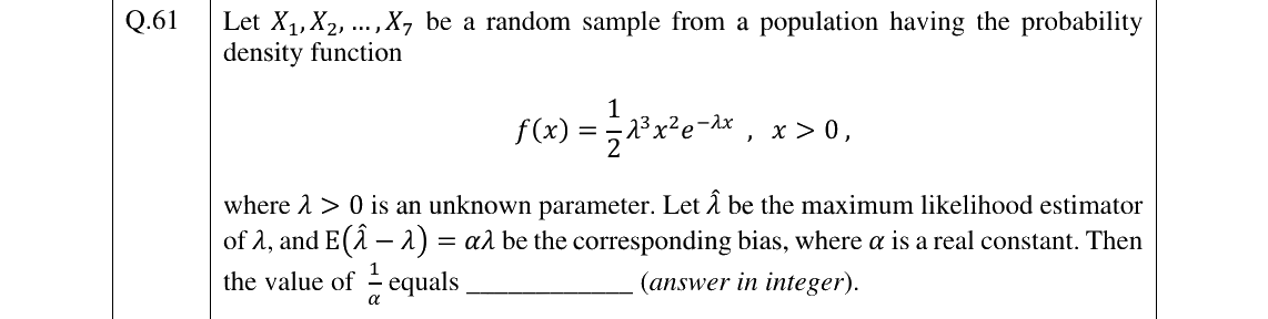GATE 2025 ST question 61