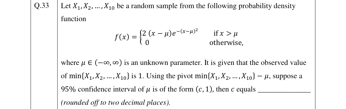 GATE 2026 ST question 33