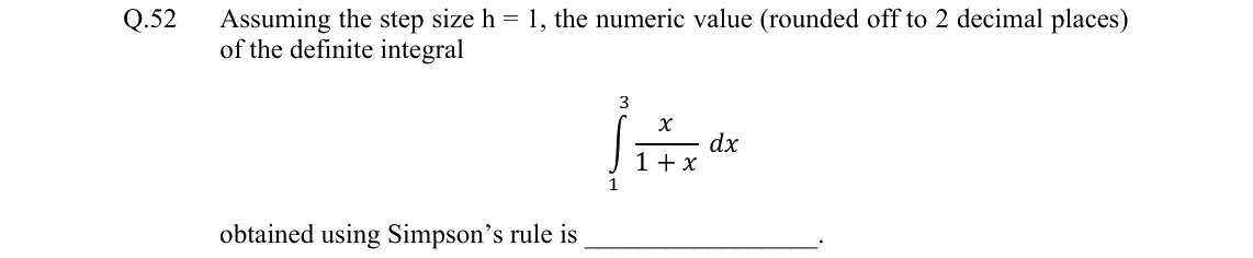 GATE 2022 TF question 52