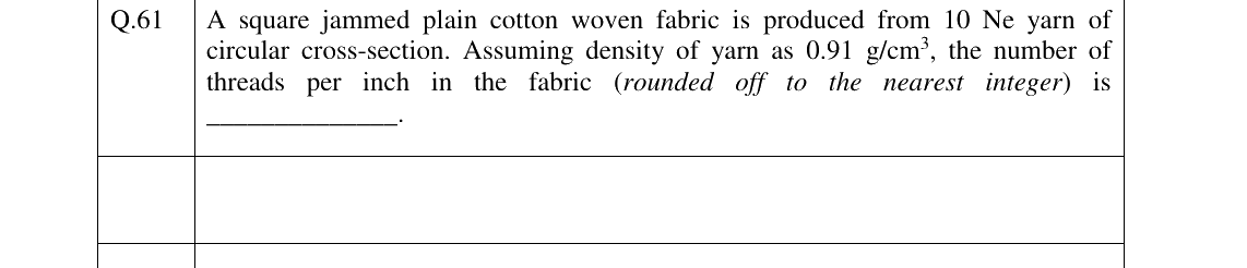 GATE 2023 TF question 61