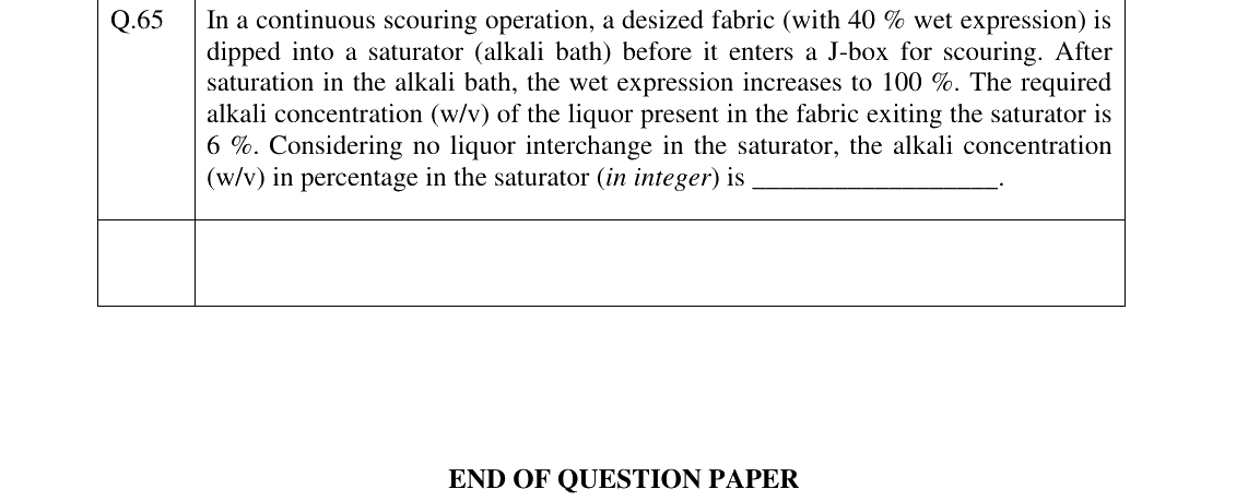 GATE 2023 TF question 65