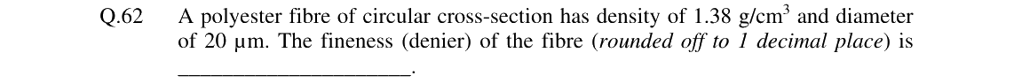 GATE 2024 TF question 62