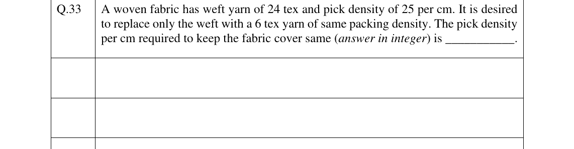 GATE 2025 TF question 33