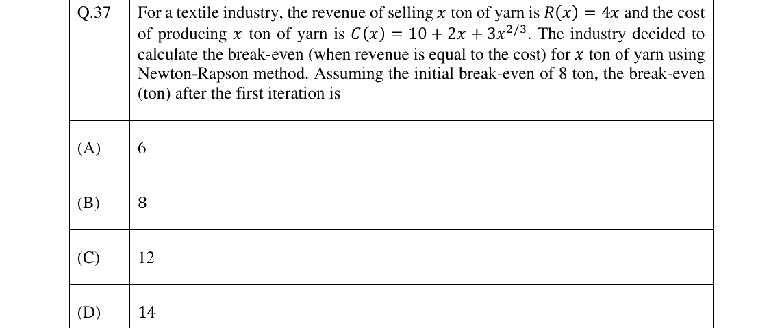 GATE 2025 TF question 37