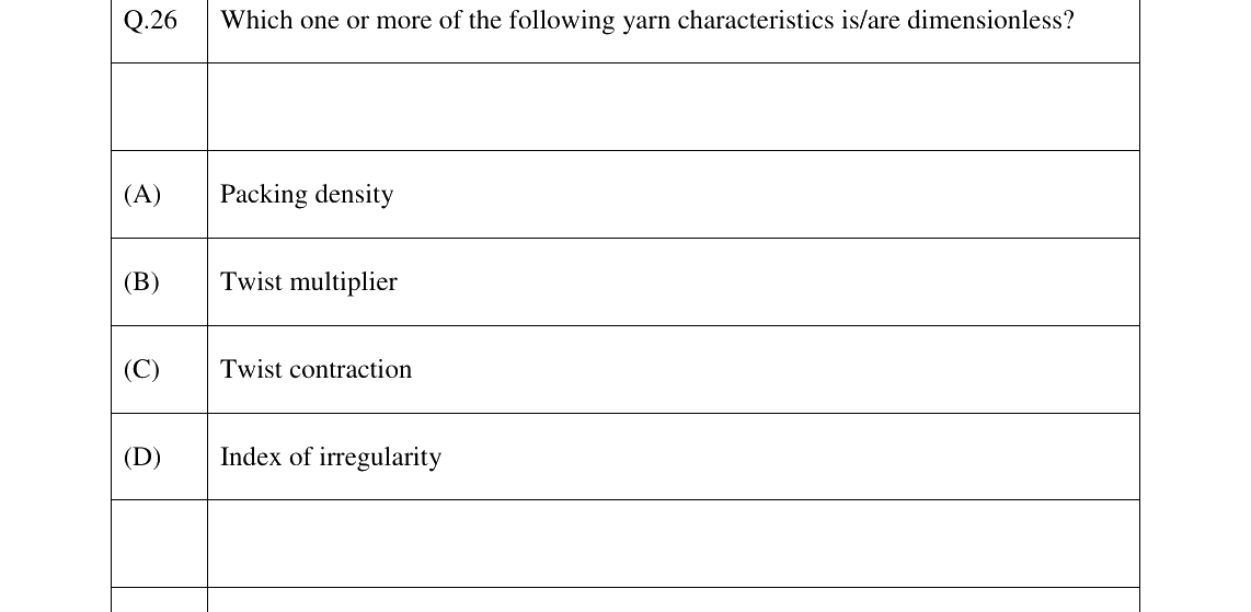 GATE 2026 TF question 26