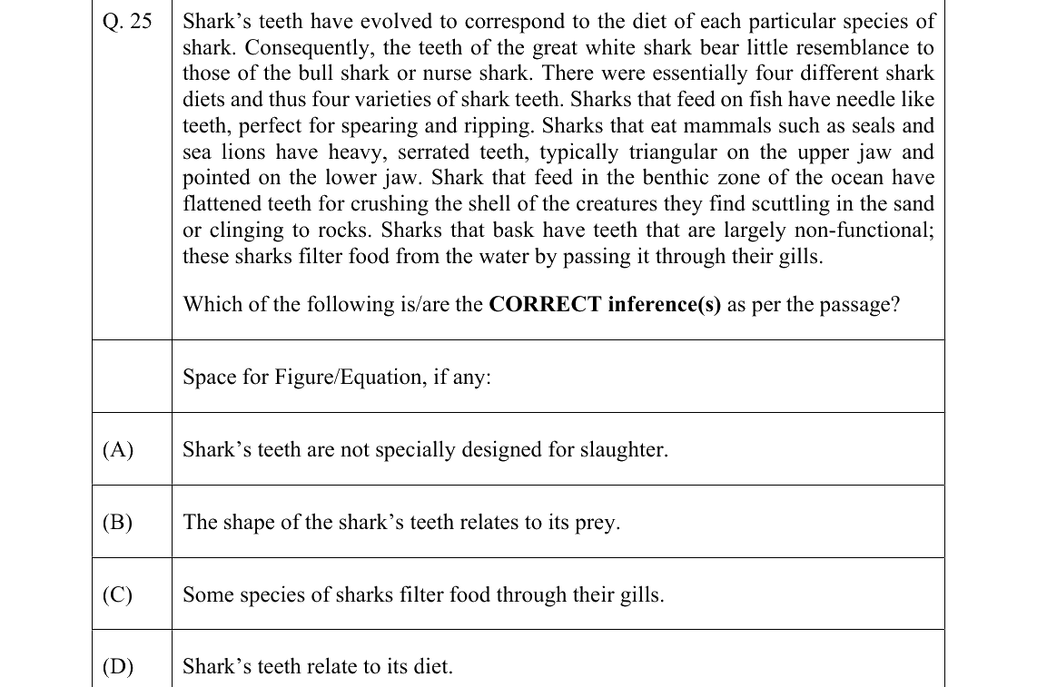 GATE 2022 XH-C1 question 25