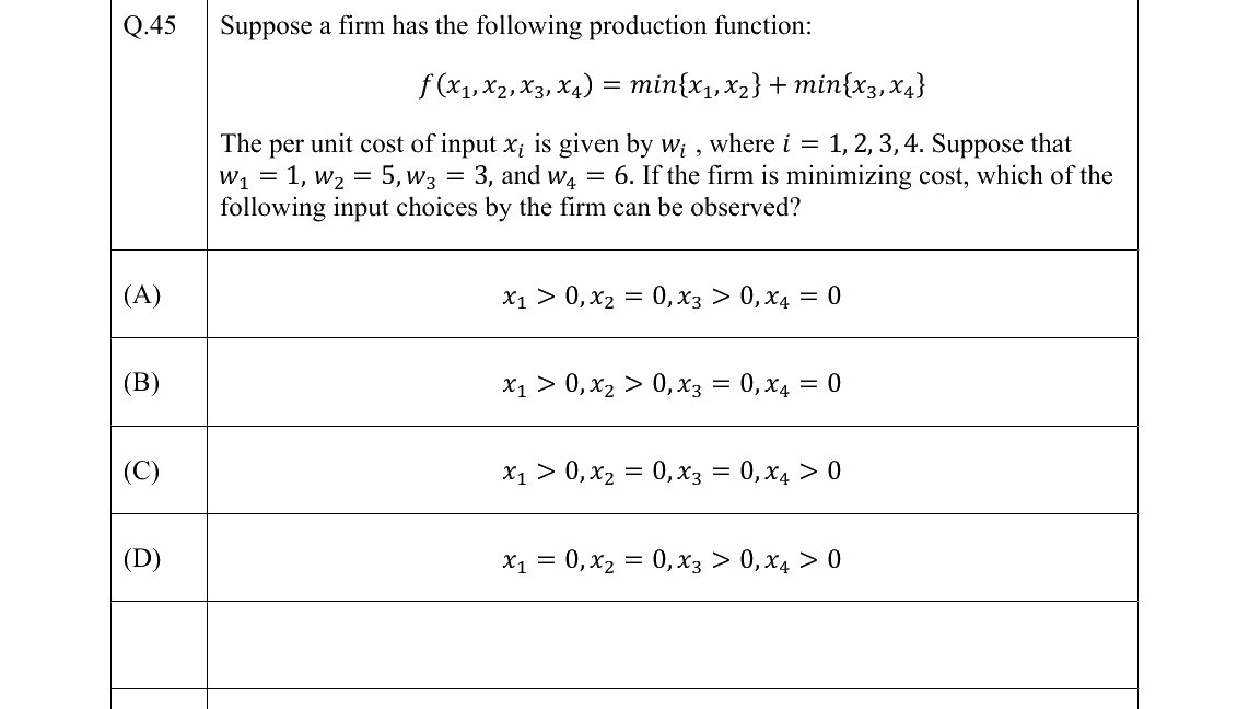 GATE 2022 XH-C1 question 45