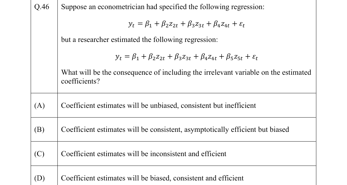 GATE 2022 XH-C1 question 46