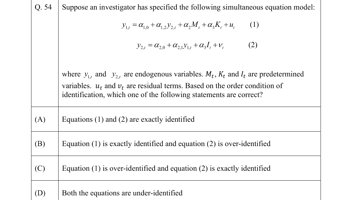 GATE 2022 XH-C1 question 54