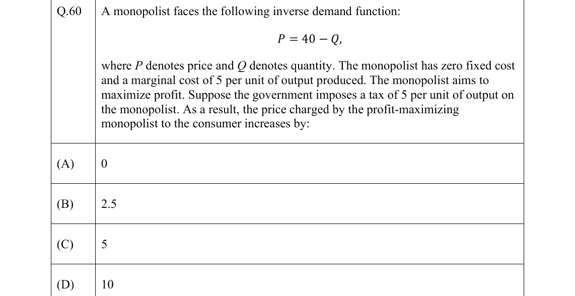 GATE 2022 XH-C1 question 60
