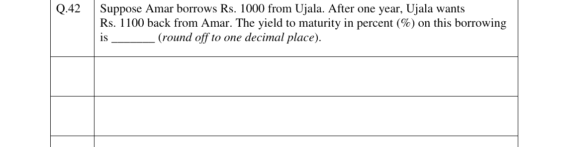 GATE 2023 XH-C1 question 42