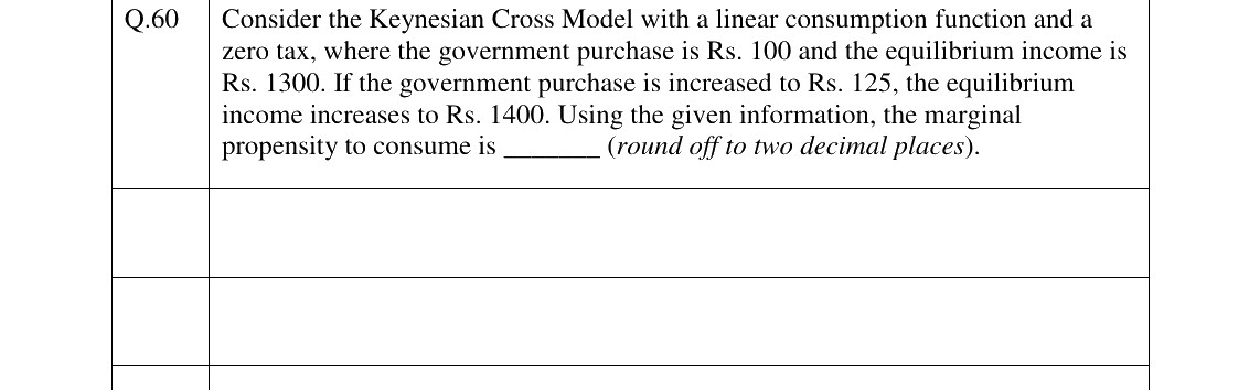 GATE 2023 XH-C1 question 60